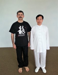 Нигей Павел с Кан ГэУ, Мастером 9 дуаня по ушу, после семинара по Багуа чжан